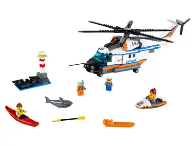 Набор LEGO Полицейский вертолет (Сити Полиция). Инструкция, состав деталей.