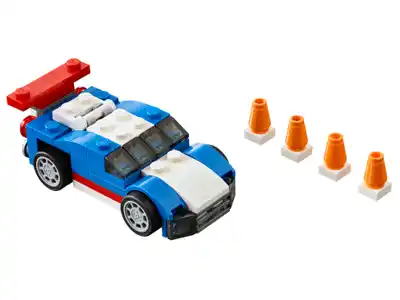 Синий гоночный автомобиль