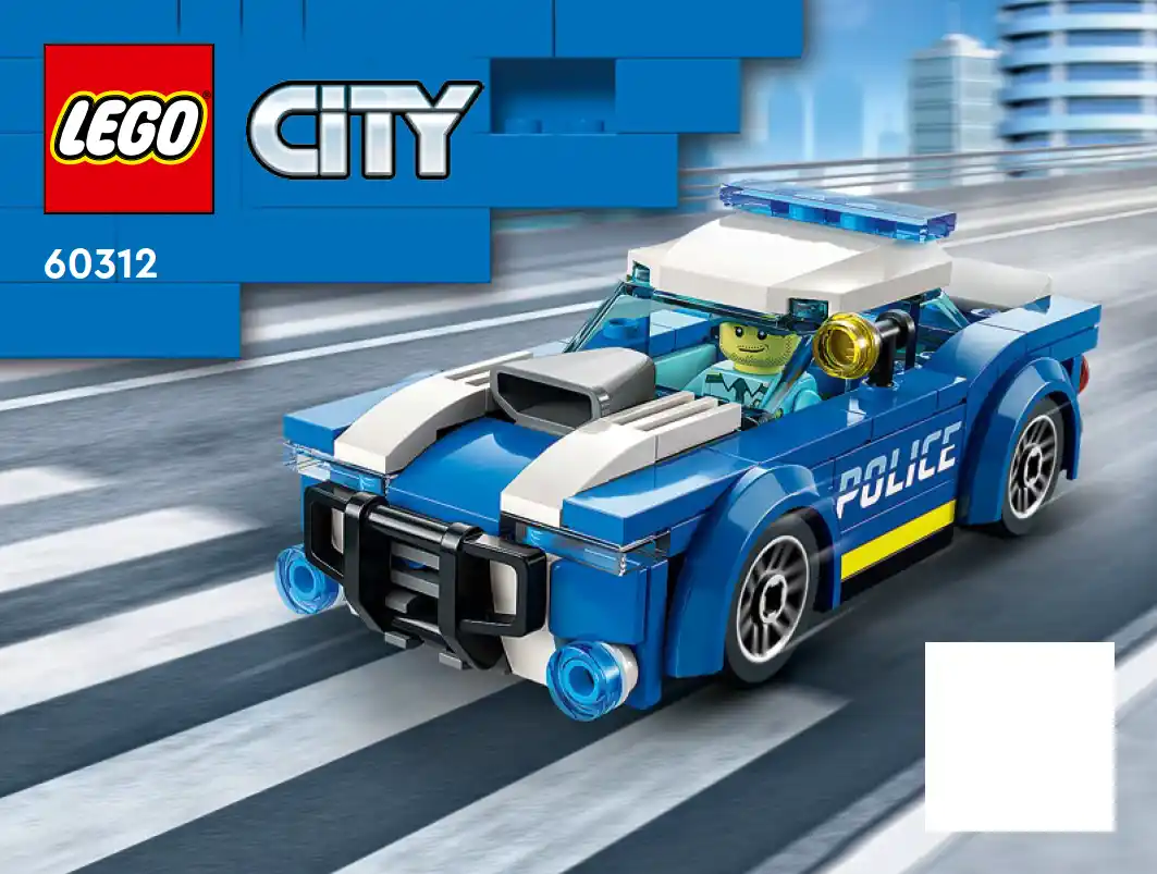 Lego set 60312, инструкция по сборке Лего набора 60312, City. Полицейская  машина