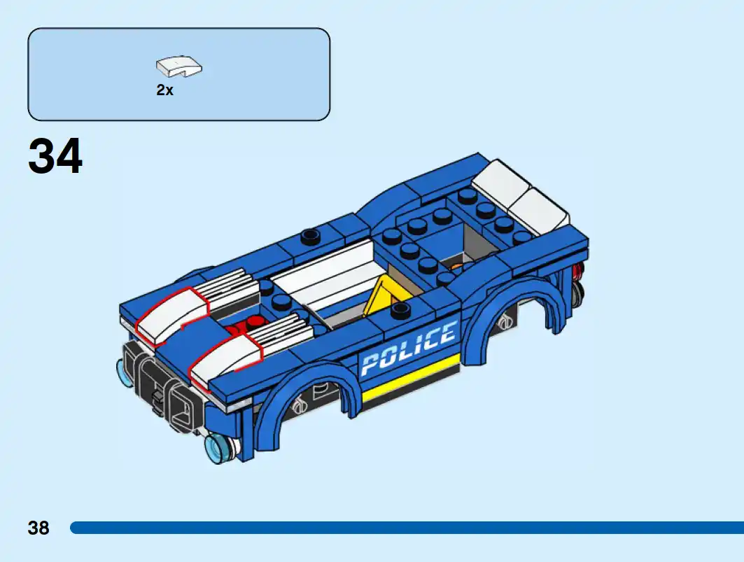 Lego set 60312, инструкция по сборке Лего набора 60312, City. Полицейская  машина