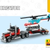 Грузовик с бортовой платформой и вертолетом (LEGO 31146)